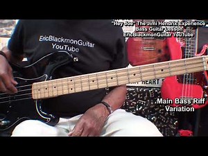 How To Play HEY JOE Jimi Hendrix On Bass Guitar Lesson‪@ericblackmonmusicbass9175‬