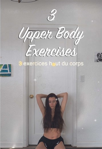 🇺🇸 3 Upper Body Exercises! 🇫🇷 3 exercices qui ciblent le haut du corps ! #workout #upperbody #sport #pilates