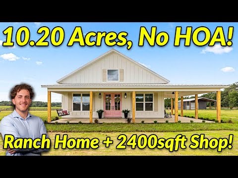 Inside Brand NEW 10 Acre Florida Ranch with NO HOA! | 2400sqft Workshop Included!