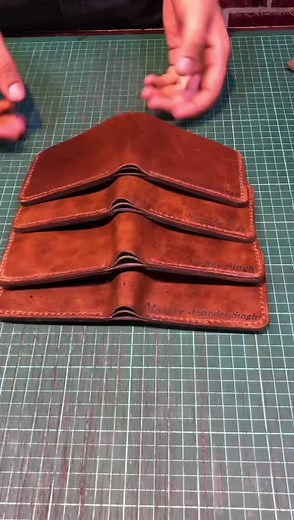 Handcrafted Brown Leather Wallet: A Skillful Showcase