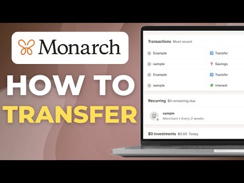 How To Do Transfers In Monarch Money | Step by Step