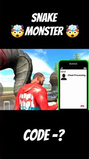 Snake Monster Cheat Code 🤯 in Indian Bike Driving 3D New Update 🔥 #shorts​ ​ ||GOURAV GAMER
