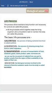 basic life process/ life process / chapter 1 / biology/ class 10. #science
