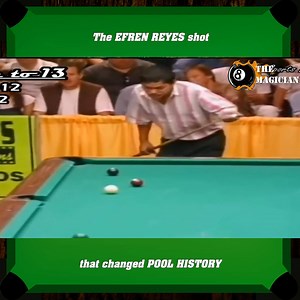 The shot that changed Pool History. An epic shocker that received a standing ovation from all the lucky folks in attendance. #Billiards #TheMagician_GreatestPoolPlayers | Billiard Hall of Legends