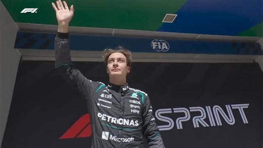 Russell wins thrilling China sprint from Ferrari's Leclerc and Hamilton