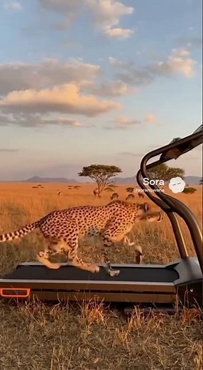 Leopard Wild Power Sprint on Treadmill! 🔥🐆 花豹のパワー全開ランニング！