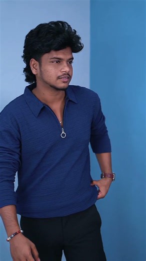 Men’s Korean Zipper Rib Full Sleeve T-Shirt – Slim Fit Casual Wear