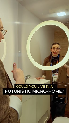 The ultra-luxury microhaus Pro by @haus.me.homes has all the bells and whistles — if you’re willing to downsize. Would you live in a micro-house? #ces #ces2025 #lasvegas #tech #futurehome | Mashable