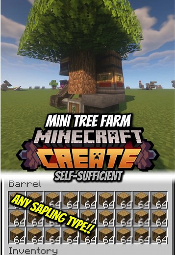 MINI TREE FARM - Minecraft Create #minecraft #createmod