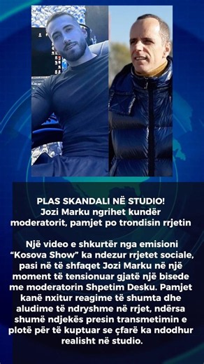 PLAS SKANDALI NË STUDIO! Jozi Marku ngrihet kundër moderatorit, pamjet po tronditin rrjetin