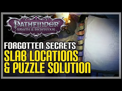 Forgotten Secrets Puzzle Pathfinder Wrath of the Righteous (Slab Locations)