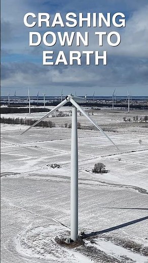 Crashing down to Earth - what tore a wind turbine blade from its hub #windturbine #greenenergy 4K