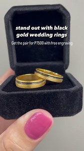 🖤💛 Stand out with our LATEST Code Black Wedding Rings! It’s a UNIQUE blend for Black Gold and Yellow Gold. You can also mix Black Gold with Rose Gold. ‼️ Our Olympus Code Black is available for custom for only P7,500 with FREE ENGRAVING 📩 Order and Customize at www.bcojewelry.ph 📸 We only post videos of ACTUAL SHIPPED ORDERS. Wala po kaming model items or on hand items. So what u see is what you get. ✅ Fully Customizeable: Choose your gemstone, ring color, size and engraving 🖤 LOVE BLACK? W