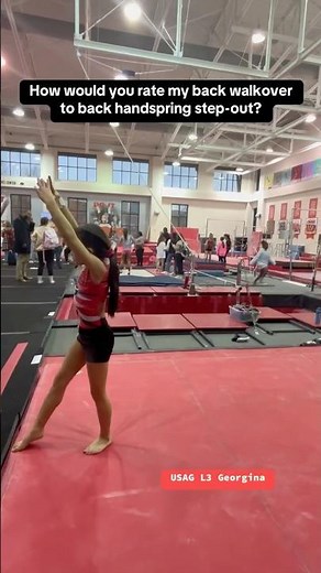 Back Walkover To Back Handspring Step-out #gymnasticslife #backwalkover #backhandspringstepout