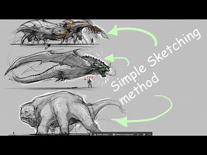 HOW TO Digitally Sketch Creatures from Scratch in Minutes!