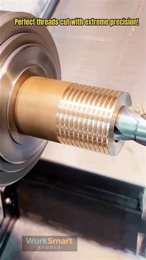 Efficient Metal Component Production : Precision Thread Cutting Process using CNC Lathe Machine