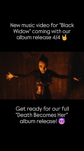 Get ready for our new music video for Black Widow and album release of Death Becomes Her, out 4/4!! 🔥 | Frantic Amber