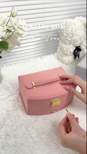 Temu Official on Instagram: "💖 Keep your jewelry safe and stylish with the pink leather jewelry box! ✨ 🔍 Check them out now on the Temu app using the code dku5396. #Temu #TemuFinds"