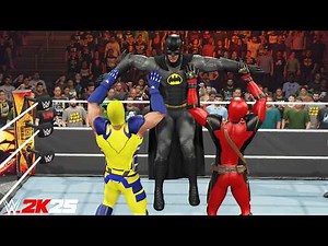 Deadpool & Wolverine Vs Batman & Flash | Marvel vs DC Tag Team Elimination Match - WWE 2K25 PS5 [4K]