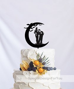 Halloween Wedding Cake Topper, Adams Family Cake Topper, Halloween Theme Decoration, Morticia and Gomez Cake Topper C336 - Etsy