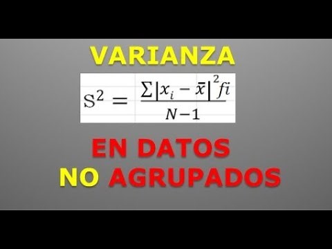 Varianza para datos NO agrupados