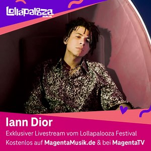 1.9K views | Das Wochenende wird  Wir freuen uns schon mega auf iann dior, Sir Chloe, Milky Chance, emir taha, Die Fantastischen Vier und viele weitere Artists beim Lollapalooza Berlin im kostenlosen Livestream auf MagentaMusik und bei MagentaTV | MagentaMusik | Facebook