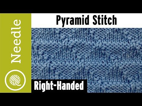 Knit Pyramid Stitch - Full stitch pattern row by row
