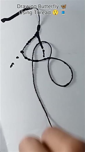 Amazing Butterfly 🦋 Art Using Thread 🧵 | Easy DIY Drawing #shorts #art #creativeart #butterfly