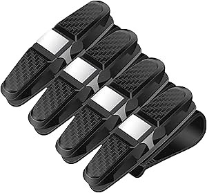 Amazon.com: Magnetic Sunglass Holder for Car Visor - Leather Eyeglass Hanger Clip, Car Accessories (Black) : Automotive