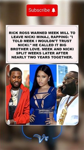 #RickRoss Warned #MeekMill to Leave #NickiMinaj — "Big Brother Love" 💔🎤
