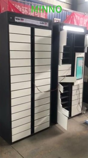 Here's our parcel delivery locker, with light on the top, 21.5 inch touch screen. #parceldelivery