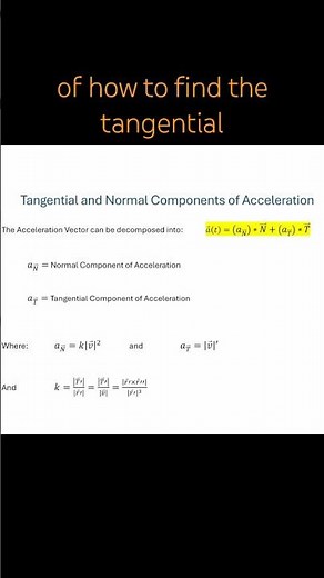 Normal & Tangential Components - Example