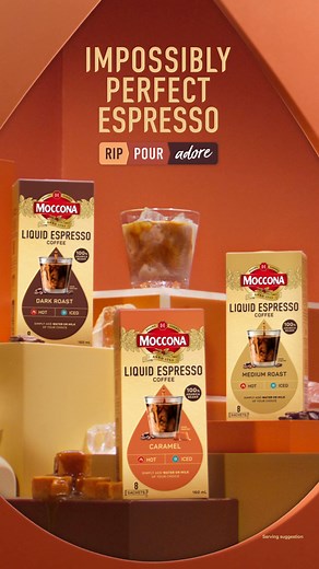 New Moccona Liquid Espresso made from 100% arabica beans delivers a quality coffee experience in no time. Simply rip, pour, and adore. | Moccona Australia