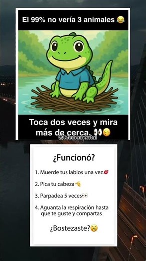 El 99% no ve los 3 animales ocultos 😱 ¿Tú los encuentras?