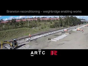 ARTC non-ballasted weigh bridge installation Branxton NSW - Australian-first