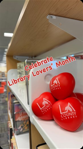 Love is in the air…and falling fast 💕 Celebrate Library Lovers’ Month by sharing what made you fall for LA County Library. Tell us in person or tag us on social and show staff for a chance to get a heart-shaped stress ball (while supplies last!) 📚💘 Discover more ways to celebrate by visiting LACountyLibrary.org/library-lovers-month (link in bio) | LA County Library