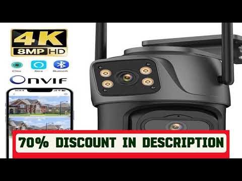 #External Wifi PTZ Camera Dual Lens 4K 8MP HD Outdoor IP Camera 4MP Auto Tracking Security Protecti