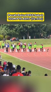 Rekod Baru MSS Sabah acara 100M P15 Akhir. #MSSS #Sabah #viral | De Wasta