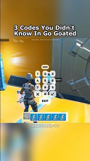3 Secret Vault Codes You Didn’t Know In Go Goated 🤫 #fortnite #gaming #fortniteclips