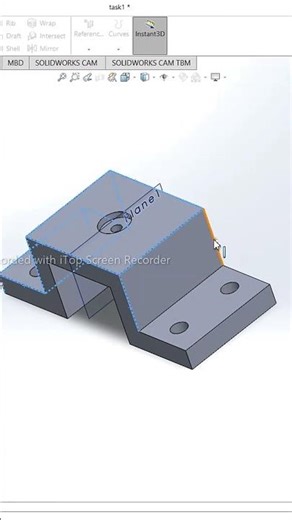 Simple Part Modeling in SolidWorks | PART-5 | CAD Tutorial | STEP-BY-STEP | SHORTS | DEVELOPMECH