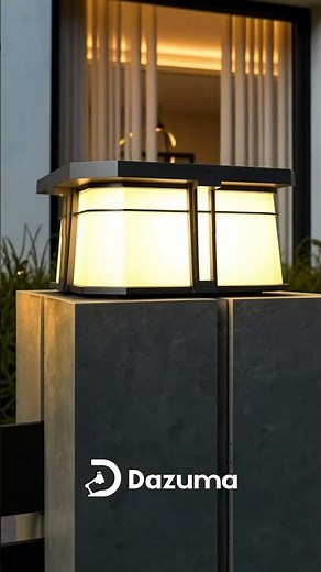 Outdoor Pillar Top Light Installation | Modern Black Landscape Light Tutorial 🔥