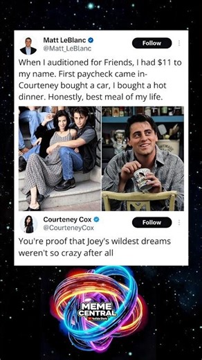 When I Auditioned For Friends, I Had $11 To My Name. First Paycheck - I Bought A Dinner.