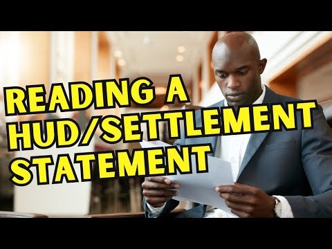How to read a HUD/settlement statement for real estate deal