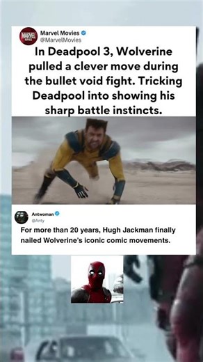After 19 years, Hugh Jackman finally nailed Wolverine's iconic comic movements #deadpool #shorts