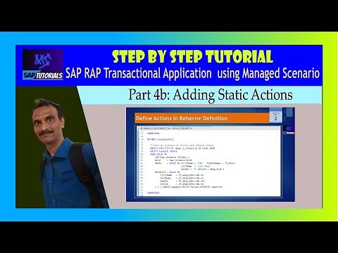 Part 4b: SAP RAP Transaction App - Managed Scenario: Adding Static Factory Actions