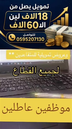 💰 تمويل قطاع خاص 🏛️ تمويل حكومي ميسر ✅ إجراءات سهلة وسريعة ✅ أقساط مريحة ✅ خدمة احترافية 📞 للتواصل والاستفسار: 0595207130 ##السعودية #تمويل_قروض #جدة #ضمان_اجتماعي #الرياض