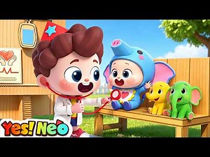 Five Little Elephants Boo Boo Song | Animal Songs | Preschool Songs | Yes! Neo