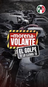 Morena gobierna como alguien sin licencia al volante: ignora las señales, no escucha advertencias, conduce con necedad… atropella. La diferencia es que el costo de los choques, las infracciones y los daños no lo pagan ellos. Los terminan pagando siempre tú y tu familia. ¿Vas a seguir recibiendo el golpe y pagando la factura? #ElGolpeTeLoLlevasTú | PRI Oficial México