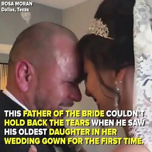 "It was such a special moment." Father of the bride breaks down when he sees his daughter on her wedding day for the first time. http://2wsb.tv/2BI1jfg | WSB-TV