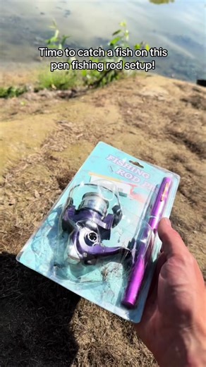 Time to catch a fish on this pen fishing rod setup!